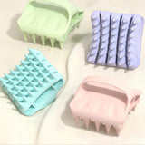 Maxbell Scalp Massager Shampoo Brush for Men Women for Wet Dry Hair Compact Silicone Blue