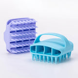 Maxbell Scalp Massager Shampoo Brush for Men Women for Wet Dry Hair Compact Silicone Blue
