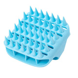 Maxbell Scalp Massager Shampoo Brush for Men Women for Wet Dry Hair Compact Silicone Blue