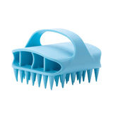 Maxbell Scalp Massager Shampoo Brush for Men Women for Wet Dry Hair Compact Silicone Blue