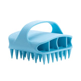 Maxbell Scalp Massager Shampoo Brush for Men Women for Wet Dry Hair Compact Silicone Blue