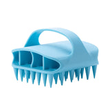 Maxbell Scalp Massager Shampoo Brush for Men Women for Wet Dry Hair Compact Silicone Blue