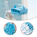 Maxbell Scalp Massager Shampoo Brush for Men Women for Wet Dry Hair Compact Silicone Blue