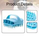 Maxbell Scalp Massager Shampoo Brush for Men Women for Wet Dry Hair Compact Silicone Blue