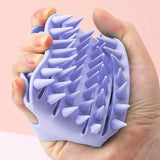 Maxbell Scalp Massager Shampoo Brush for Men Women for Wet Dry Hair Compact Silicone Violet