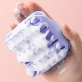 Maxbell Scalp Massager Shampoo Brush for Men Women for Wet Dry Hair Compact Silicone Violet