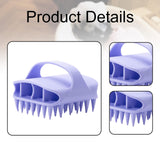 Maxbell Scalp Massager Shampoo Brush for Men Women for Wet Dry Hair Compact Silicone Violet