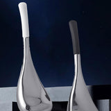 Maxbell Stainless Steel Ice Globe for Face & Eyes Practical Ergonomic Cooling Globes White Handle 1pc