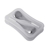 Maxbell Stainless Steel Ice Globe for Face & Eyes Practical Ergonomic Cooling Globes White Handle 2pcs