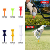 Maxbell 50 Pieces Golf Tees Exercise Durability Practicing for Adults Indoor Outdoor Orange 25mm