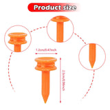 Maxbell 50 Pieces Golf Tees Exercise Durability Practicing for Adults Indoor Outdoor Orange 25mm