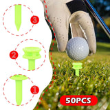 Maxbell 50 Pieces Golf Tees Exercise Durability Practicing for Adults Indoor Outdoor Green 25mm