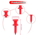 Maxbell 50 Pieces Golf Tees Exercise Durability Practicing for Adults Indoor Outdoor Red 30mm