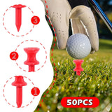 Maxbell 50 Pieces Golf Tees Exercise Durability Practicing for Adults Indoor Outdoor Red 30mm