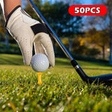 Maxbell 50 Pieces Golf Tees Exercise Durability Practicing for Adults Indoor Outdoor Yellow 40mm