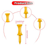 Maxbell 50 Pieces Golf Tees Exercise Durability Practicing for Adults Indoor Outdoor Yellow 40mm