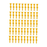 Maxbell 50 Pieces Golf Tees Exercise Durability Practicing for Adults Indoor Outdoor Yellow 40mm