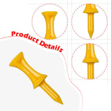 Maxbell 50 Pieces Golf Tees Exercise Durability Practicing for Adults Indoor Outdoor Yellow 40mm
