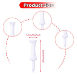 Maxbell 50 Pieces Golf Tees Exercise Durability Practicing for Adults Indoor Outdoor White 50mm