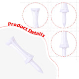 Maxbell 50 Pieces Golf Tees Exercise Durability Practicing for Adults Indoor Outdoor White 50mm