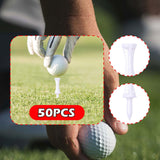 Maxbell 50 Pieces Golf Tees Exercise Durability Practicing for Adults Indoor Outdoor White 50mm