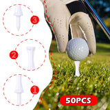 Maxbell 50 Pieces Golf Tees Exercise Durability Practicing for Adults Indoor Outdoor White 50mm