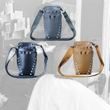 Maxbell Hairdressing Scissors Bag PU Leather Waist Bag for Salon Barbers Black