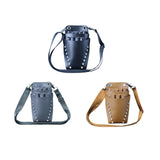 Maxbell Hairdressing Scissors Bag PU Leather Waist Bag for Salon Barbers Black
