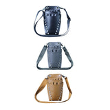 Maxbell Hairdressing Scissors Bag PU Leather Waist Bag for Salon Barbers Black
