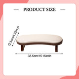 Maxbell Nail Arm Rest with Wood Base Nail Art Accessories Tool Soft Hand Rest Pillow