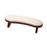 Maxbell Nail Arm Rest with Wood Base Nail Art Accessories Tool Soft Hand Rest Pillow