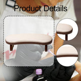 Maxbell Nail Arm Rest with Wood Base Nail Art Accessories Tool Soft Hand Rest Pillow