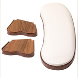 Maxbell Nail Arm Rest with Wood Base Nail Art Accessories Tool Soft Hand Rest Pillow