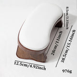 Maxbell Nail Arm Rest with Wood Base Nail Art Accessories Tool Soft Hand Rest Pillow