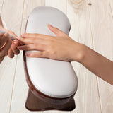 Maxbell Nail Arm Rest with Wood Base Nail Art Accessories Tool Soft Hand Rest Pillow