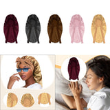 Maxbell Satin Bonnet Elastic Bath Hat Women Hair Bonnet for Makeup Bath Washing Face Dark Red