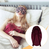 Maxbell Satin Bonnet Elastic Bath Hat Women Hair Bonnet for Makeup Bath Washing Face Dark Red