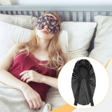 Maxbell Satin Bonnet Elastic Bath Hat Women Hair Bonnet for Makeup Bath Washing Face Black