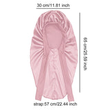 Maxbell Satin Bonnet Elastic Bath Hat Women Hair Bonnet for Makeup Bath Washing Face Pink