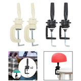 Maxbell 2 Pieces Hat Display Wig Head Bracket Portable Wig Holder for Women Lady Wig Black