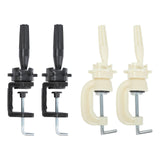 Maxbell 2 Pieces Hat Display Wig Head Bracket Portable Wig Holder for Women Lady Wig Black