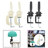 Maxbell 2 Pieces Hat Display Wig Head Bracket Portable Wig Holder for Women Lady Wig Black