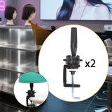 Maxbell 2 Pieces Hat Display Wig Head Bracket Portable Wig Holder for Women Lady Wig Black
