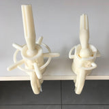 Maxbell 2 Pieces Hat Display Wig Head Bracket Portable Wig Holder for Women Lady Wig White