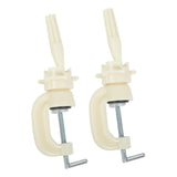 Maxbell 2 Pieces Hat Display Wig Head Bracket Portable Wig Holder for Women Lady Wig White