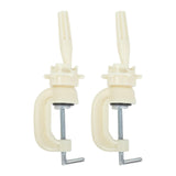 Maxbell 2 Pieces Hat Display Wig Head Bracket Portable Wig Holder for Women Lady Wig White