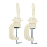 Maxbell 2 Pieces Hat Display Wig Head Bracket Portable Wig Holder for Women Lady Wig White