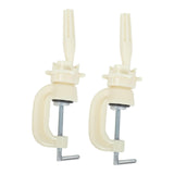 Maxbell 2 Pieces Hat Display Wig Head Bracket Portable Wig Holder for Women Lady Wig White