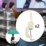 Maxbell 2 Pieces Hat Display Wig Head Bracket Portable Wig Holder for Women Lady Wig White