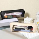 Maxbell Makeup Brush Bag for Home Office Travel Accessories with Zipper Carrying Bag White